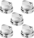 AMI PARTS (5 Pack AEZ73453509 Oven Range Stove Knobs Fit for L-G Stove Knob LRG3095ST LRG3091ST LDG3036ST LRG3194ST, Replaces 2347547 AEZ72909008 AP5669773