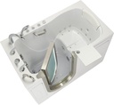Ella Elite 30"x52" Acrylic Air and Hydro Massage Walk-In Bathtub with Left Inward Swing Door, 5 Piece Fast Fill Faucet, 2" Dual Drain
