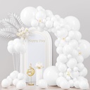 130pcs White Balloons Different Sizes 18" 12" 10" 5" Party Latex Balloons for Birthday Baby Shower Graduation Wedding Anniversary Party Decorations
