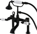 Kingston Brass AE107T0 Aqua Vintage Clawfoot Tub Faucet, 13.25 x 6.63 x 13.38, Matte Black