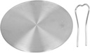 Heat Diffuser, Stainless Steel Induction Adapter Plate Coffee Milk Cookware Induction Hob Heat Cooking Diffuser for Electric Gas Stove Glass Induction Cooktop(18#)