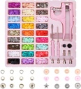 Swiftrans 300 Sets Snap Buttons and Snap Pliers, T5 Plastic Metal Snap Fasteners, Colorful Starter Fasteners Kit Resin Snaps No-Sew Buttons for Sewing Clothing and Crafting with Storage Containers