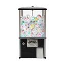 Big Bubble Gumball Machine Toy Vending Machine, Commercial Gumball Machine with Four Keys, 4 * 25 Cents (Coin) Only, Candy Machine Dispenser for Game Stores, Amusement Parks (Black)
