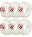 6 Rolls Transparent Tape Refills, Clear Tape Dispenser Refill Rolls, Glossy Gift Wrap Tapes for Office, School, Home, 3/4 x 1000 Inches