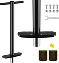 Sod Plugger Garden Bulb Planter Tool,Long Handle Grass Plugger with Stainless Steel Sharp Serrations,Sod Cutter & Sod Remover,Bulb Transplanter for Lawn Planting ,Grass Repair, Digging,Weeding Tool