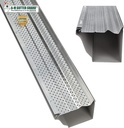 A-M Gutter Guard – Premium Heavy-Duty Aluminum Leaf & Debris Protection, Lifetime Quality (6 Inch - 23 Feet, Mill Finish) - DIY Easy - Made in The USA