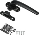 PATIKIL Aluminum Alloy Window Handle, Casement Window Lock Internal and External Sliding Door Window Handle Locks for Vertical & Horizontal Sliding Windows Security, Black (Right Hand)